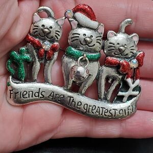 KC Friends are the greatest gift cat brooch